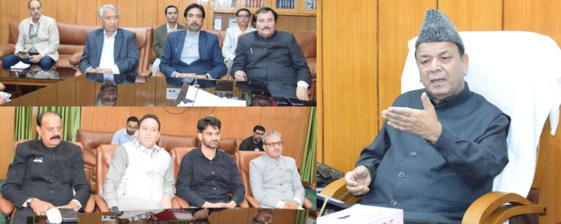 سپیکرعبدالرحیم راتھر نے آل پارٹی میٹنگ میں نتیجہ خیز بجٹ سیشن کیلئے غیر جانبدارانہ طرزِ عمل کا عزم کیا