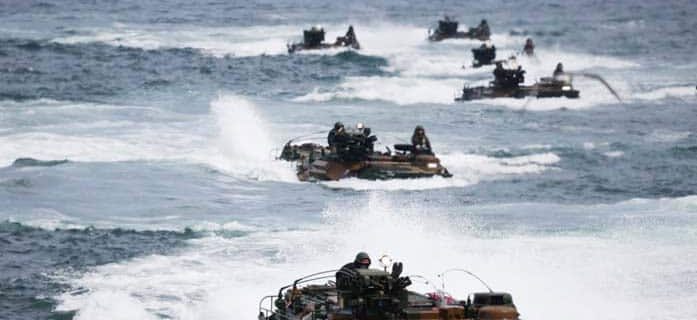 جنوبی کوریا اور امریکہ کی مشترکہ بحری مشقیں