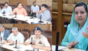 سکینہ اِیتو نے جموں وکشمیر میں طلبأ کی حفاظت کیلئے ٹریفک قوانین کا جائزہ لیا