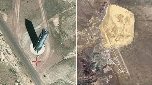 امریکہ کے خفیہ ایریا-51میں سیاہ مثلث نما ٹاور کی جھلک، سازشی نظریات کو ملی ہوا