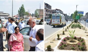 کمشنر سیکرٹری مکانات و شہری ترقی محکمہ کا سری نگر شہرکا دورہ اور شہری ترقیاتی منصوبوں کا جائزہ