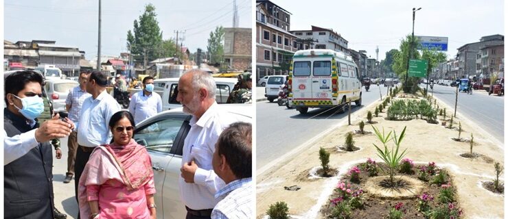 کمشنر سیکرٹری مکانات و شہری ترقی محکمہ کا سری نگر شہرکا دورہ اور شہری ترقیاتی منصوبوں کا جائزہ