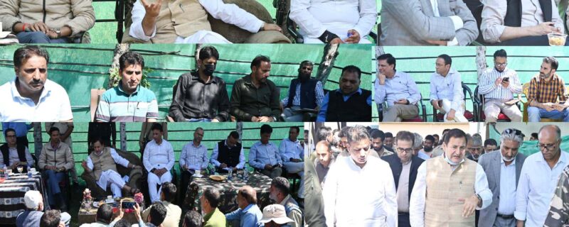 جاوید ڈار نے پدگام پورہ ، آلوپورہ میں ایگریکلچر فارموں کا دورہ کیا