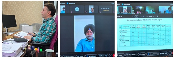 مشن ڈائریکٹر جل جیون مشن نے راجوری ضلع میں واٹر سپلائی سکیموں کی پیش رفت کا جائزہ لیا