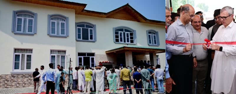 عمر عبداللہ نے نیو میریج ہال کا افتتاح کیا ، گاندر بل میں پُل کا سنگِ بنیاد رکھا