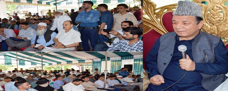 سپیکر قانون ساز اسمبلی کا چرارِ شریف کے کارگوم پالپورہ کا دورہ