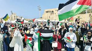 اسرائیلی مظالم کیخلاف ہزاروں افراد کا غزہ گلوبل مارچ