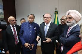 ششی تھرور کی قیادت میں ہندوستانی وفد کی برازیل کے نائب صدر سے ملاقات، دہشت گردی کے خلاف اتحاد پر زور