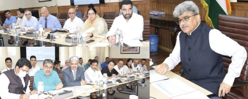 چیف سیکرٹری نے جموںوکشمیر میں نیشنل ہیلتھ مشن کے تحت جاری منصوبوں کی پیش رفت کا جائزہ لیا