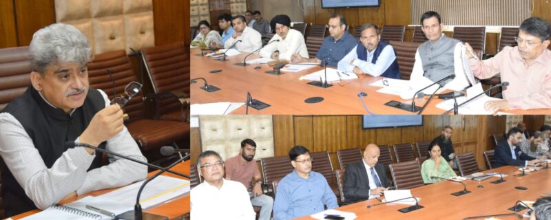 چیف سیکرٹری نے ڈیٹا پرمبنی ترقی کیلئے پی ایم گتی شکتی پورٹل کے اِستعمال پر زور دیا