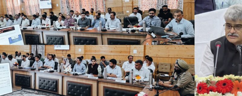 چیف سیکرٹری نے ضلع بانڈی پورہ میں ترقیاتی منظرنامے کا جائزہ لیا