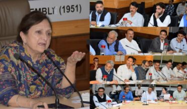 ایسٹمیٹس کمیٹی نے جموںوکشمیر میں جل شکتی محکمہ کے کام کاج اور واٹر سپلائی سکیموں کی پیش رفت کا جائزہ لیا