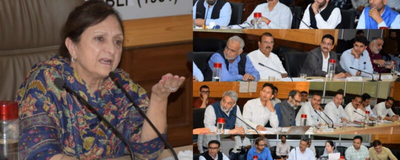 ایسٹمیٹس کمیٹی نے جموںوکشمیر میں جل شکتی محکمہ کے کام کاج اور واٹر سپلائی سکیموں کی پیش رفت کا جائزہ لیا