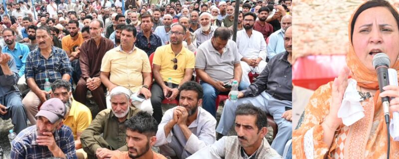 سکینہ اِیتو کا کولگا م کے بنی مولہ چندرگی علاقے میں عوامی شکایات ازالہ کیمپ کا اِنعقاد