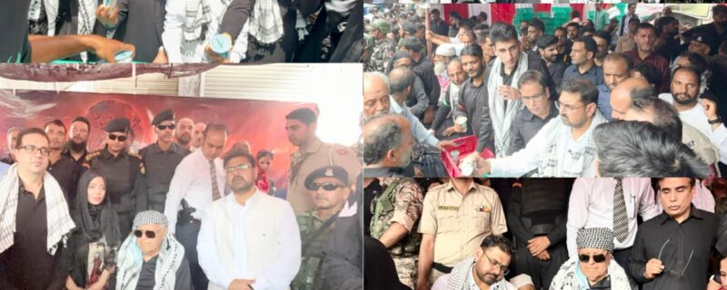 ستیش شرما نے علمگری بازار میں عاشورہ جلوس میں شرکت کی