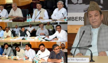 سپیکر نے سری نگر میں اعلیٰ سطحی اپیکس کمیٹی میٹنگ کی صدارت کی