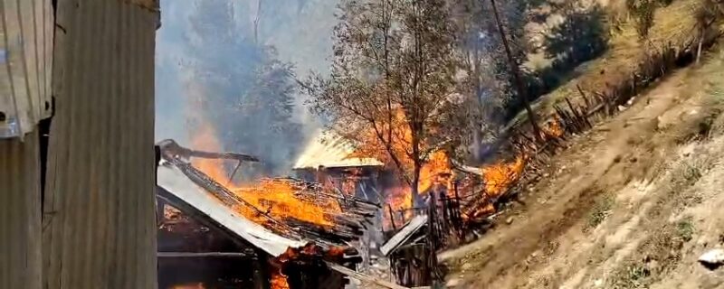 وادی گریز کے تلیل علاقے میں آگ کی ہولناک واردات رونما