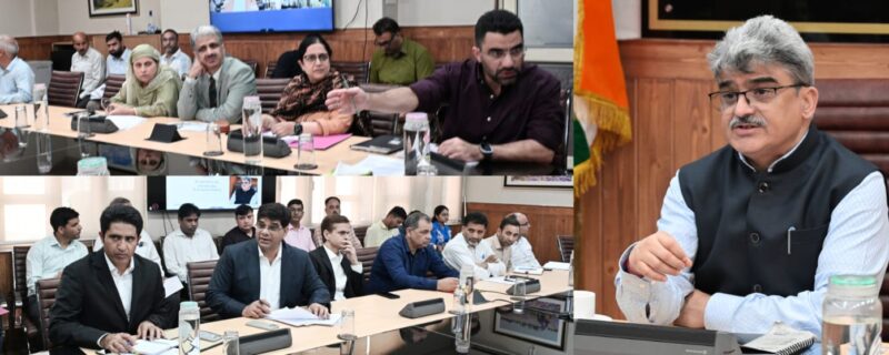 چیف سیکرٹری نے پی ایم۔اے بی ایچ آئی ایم اور اِی سی آر پی کے تحت جاری اہم طبی پروجیکٹوں کا جائزہ لیا