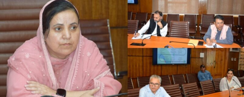 سکینہ اِیتو نے جموں وکشمیر پرائیویٹ یونیورسٹی پالیسی 2025 کی تیاری کے طریقہ ٔ کار کا جائزہ لیا