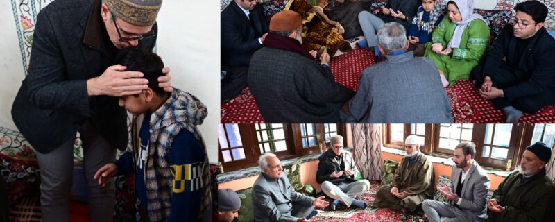 وزیر اعلیٰ عمر عبداللہ نے کولگام اور ترال میں نوگام دھماکے کے متاثرہ کنبوں کے اَفراد سے ملاقات کی