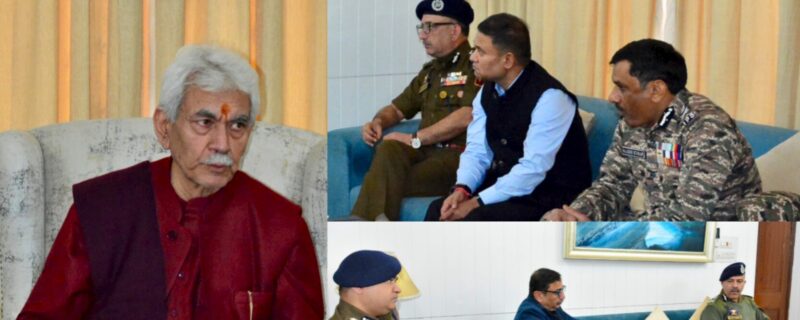 لیفٹیننٹ گورنر نے سری نگر میں اعلیٰ سطحی سیکورٹی جائزہ میٹنگ کی صدارت کی