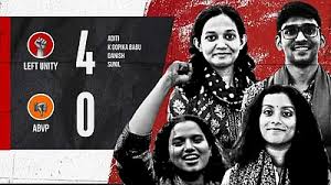 جواہر لال نہرو یونیورسٹی میں پھر لہرایا ’لال پرچم‘، طلبا یونین انتخاب میں سبھی سیٹوں پر اے بی وی پی کی شکست