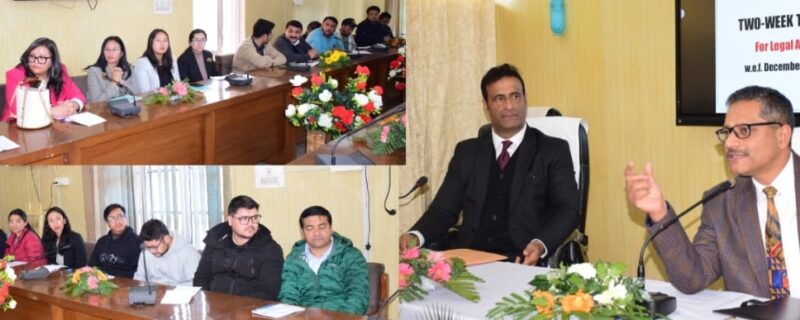 لداخ کے لیگل اسسٹنٹوںکیلئے دو ہفتے کی تربیت اِختتام پذیر