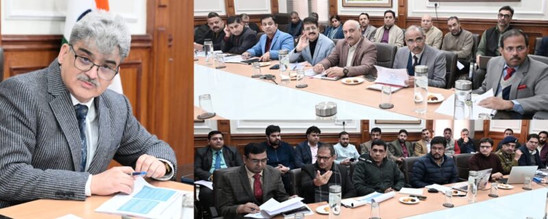 چیف سیکرٹری نے جموں و کشمیر میں کان کنی اصلاحات ، آمدنی اکٹھا کرنے اور ٹیکنالوجی پر مبنی نفاذکا جائیزہ لیا