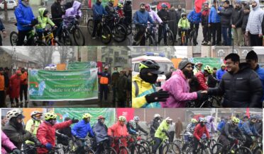 40سائیکل سواروں نے بہتر حکمرانی اور مہم جوئی سیاحت کے بارے میں بیداری پیدا کرنے کیلئے مانسبل کا رخ کیا