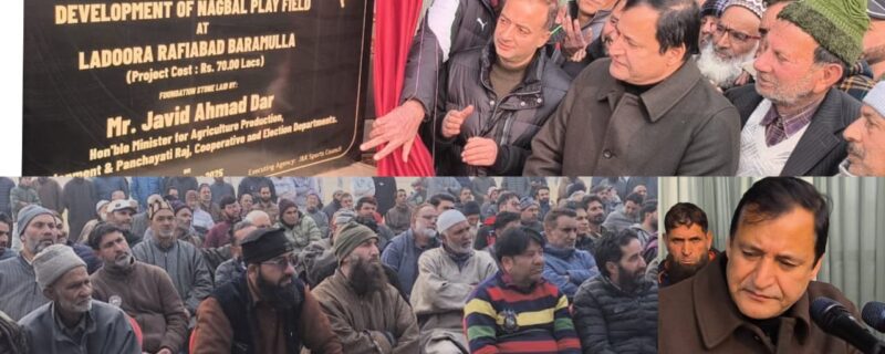 جاوید ڈار نے لڈورہ رفیع آباد میںناگ بل پلے فیلڈ کی ترقی کا سنگ بنیاد رکھا