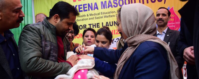 سکینہ اِیتو نے جموں سے جموںوکشمیر میں ’پلس پولیو مہم ‘کا آغا ز کیا