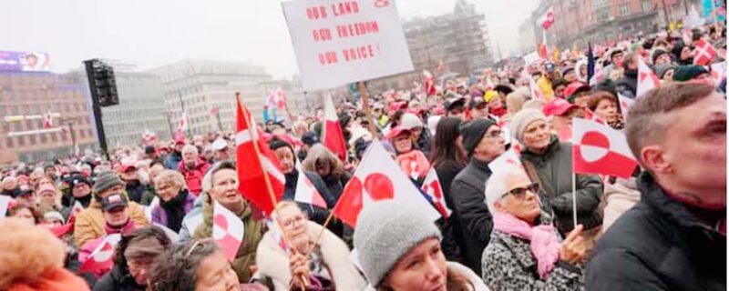 گرین لینڈ اور ڈنمارک میں احتجاجی مظاہرے