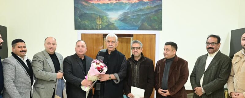 کرناہ کے ایم ایل اے کی قیادت میں وفد کی لفٹینٹ گورنر سے ملاقات