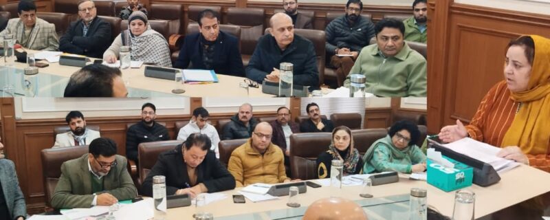 سکینہ اِیتو نے جموںوکشمیر کے تمام صحت مراکز میں صفائی ستھرائی کے جامع اَقدامات پر زور دیا