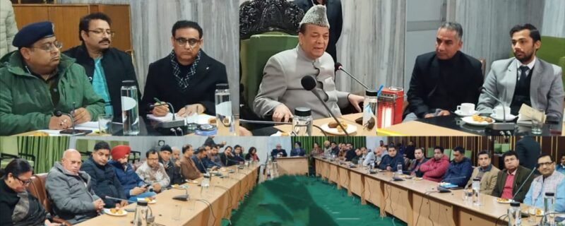 سپیکر جموںوکشمیر قانون ساز اسمبلی نے بجٹ سیشن سے قبل میڈیا نمائندگان سے بات چیت کی