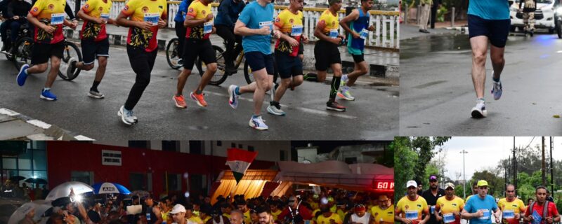 وزیر اعلیٰ عمرعبداللہ نے پہلی جموں میراتھن کو ہری جھنڈی دِکھا کر روانہ کیا