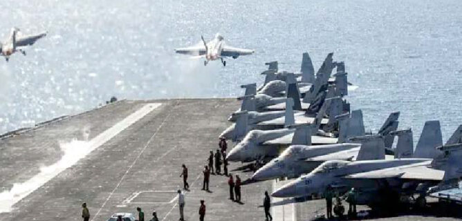 ایران کا امریکی طیارہ بردار جہاز ’ابراہم لنکن‘ کو نقصان پہنچانے کا دعویٰ