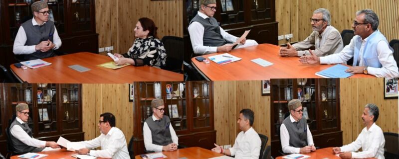 متعدداراکین اسمبلی اور وفود نے وزیراعلیٰ عمر عبداللہ سے ملاقات کی