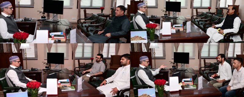 قانون سازوں اورمختلف وفود نے وزیراعلیٰ عمرعبداللہ سے ملاقات کی