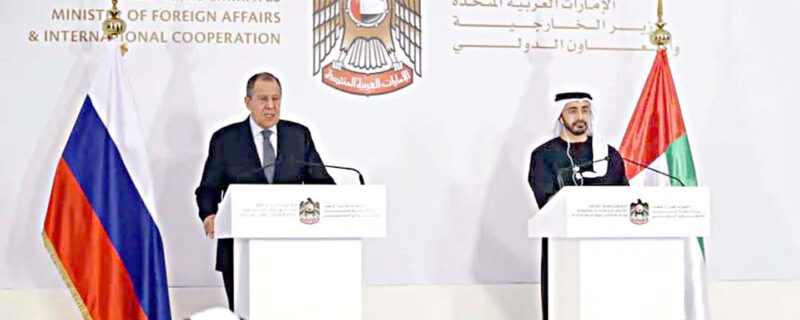 روس، امارات کا خلیج میں کشیدگی پر تبادلہ خیال