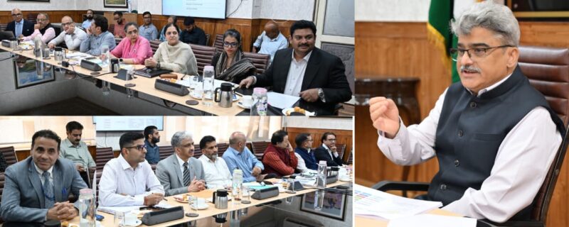 چیف سیکرٹری نے جموں و کشمیر میں صحت کے شعبے میں اصلاحات کی پیش رفت کا جائیزہ لیا