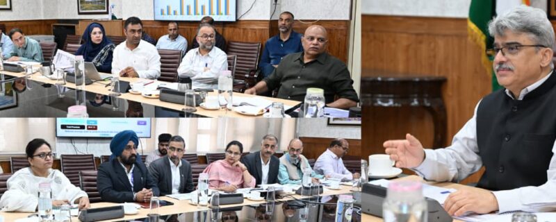 چیف سیکرٹری نے جموںوکشمیر میں پی ایم فصل بیمہ یوجنا کی پیش رفت کا جائزہ لیا