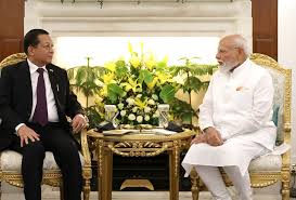 وزیراعظم نریندر مودی کی میانمار کے صدر یو من آنگ ہلاینگ سے اہم ملاقات