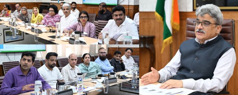 چیف سیکرٹری نے جموںوکشمیر میں آیوشمان بھارت ڈیجیٹل مشن کی عمل آوری کا جائزہ لیا
