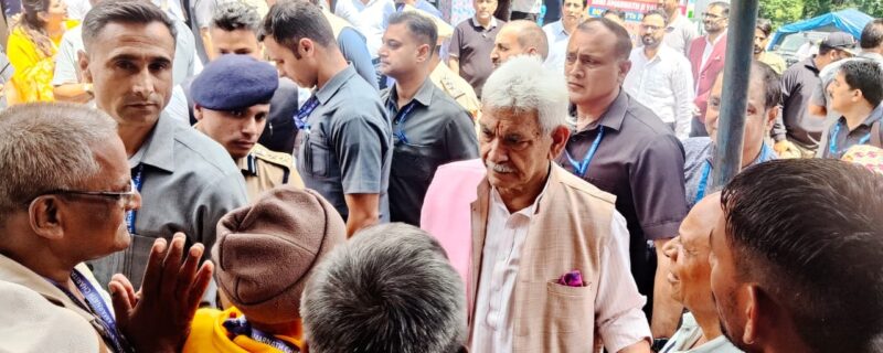 لیفٹیننٹ گورنر نے چند ن واڑی میں زمینی صورتحال اور یاتریوں کی سہولیات کاجائزہ لیا