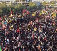 کربلا پہنچا آیت اللہ خامنہ ای کا جنازہ
