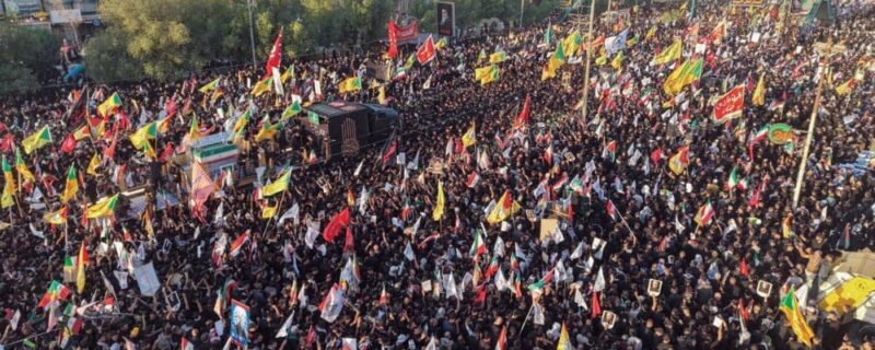 کربلا پہنچا آیت اللہ خامنہ ای کا جنازہ