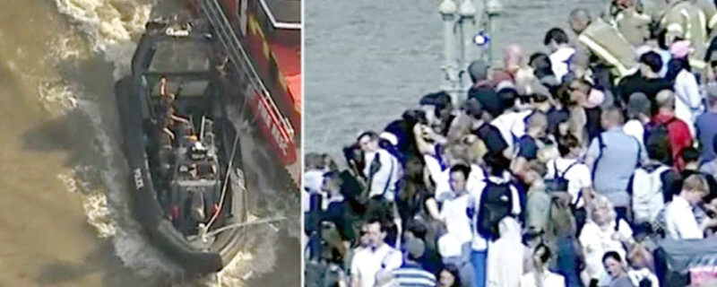 لندن پولیس کی کشتی ویسٹ منسٹر پل سے ٹکرا گئی،3 دریائے ٹیمز میں جا گرے