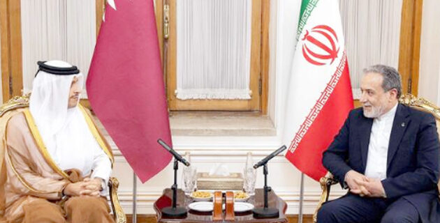 وزیر اعظم قطر شیخ محمد بن عبدالرحمن الثانی کا دورہ ایران عباس عراقچی سے ملاقات