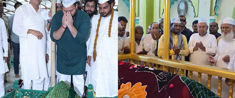 عید میلاد النبیؐ پر نتیش کمار اور تیجسوی یادو نے پٹنہ کی خانقاہوں میں چڑھائی چادر